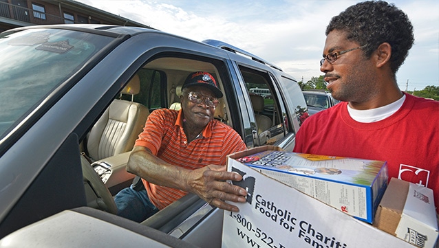 CCANO, Second Harvest and Our Lady of Lourdes Host Food Distribution